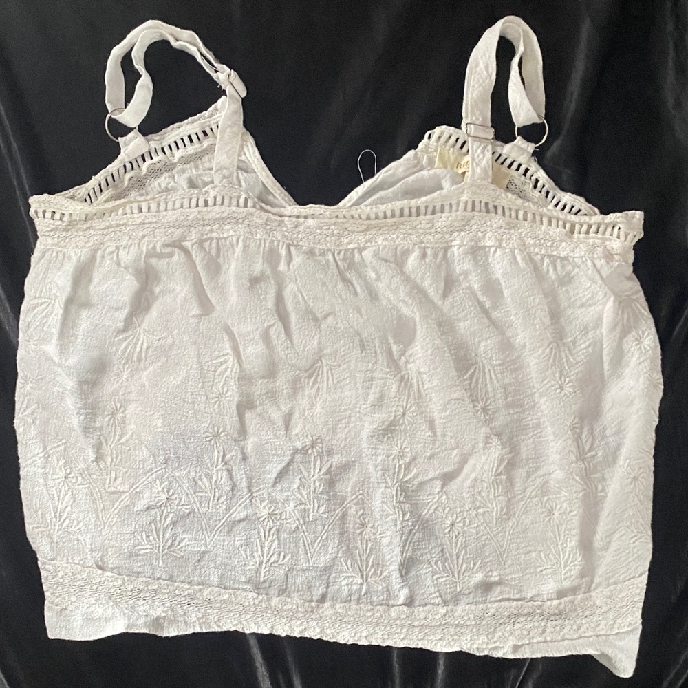 Rebellion White Lace Trim Top